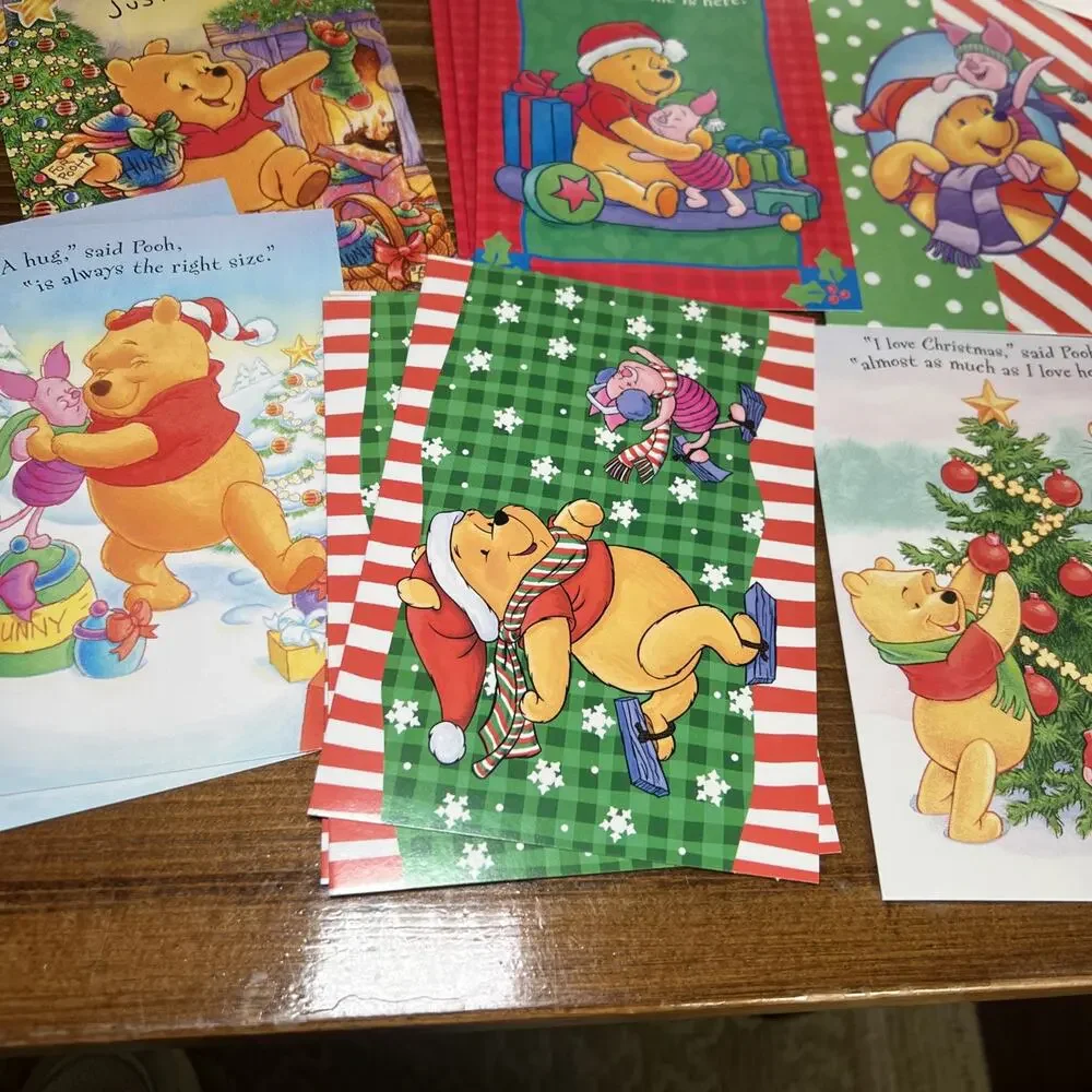 Image Arts Disney Winnie the Pooh 24 Assorted Holiday cards/envelopes 8 designs